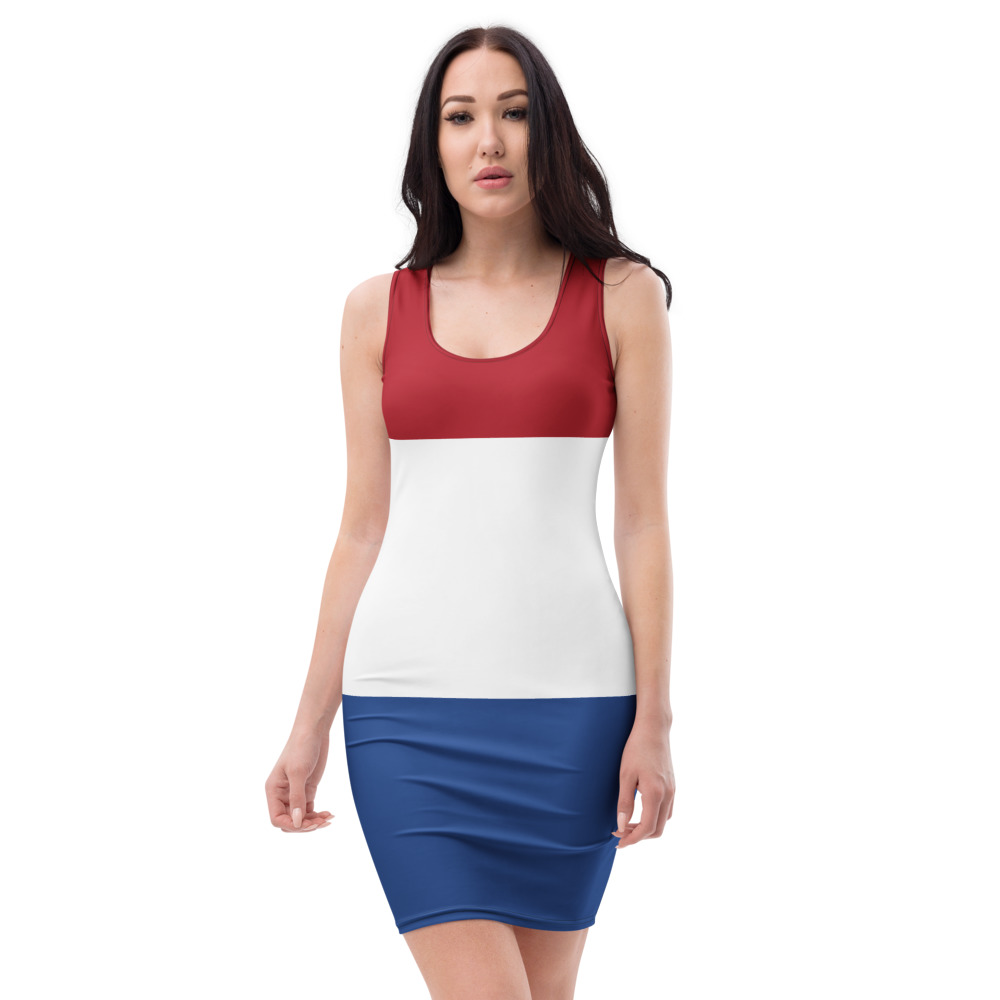 Nederland Vlag Bodycon Jurk